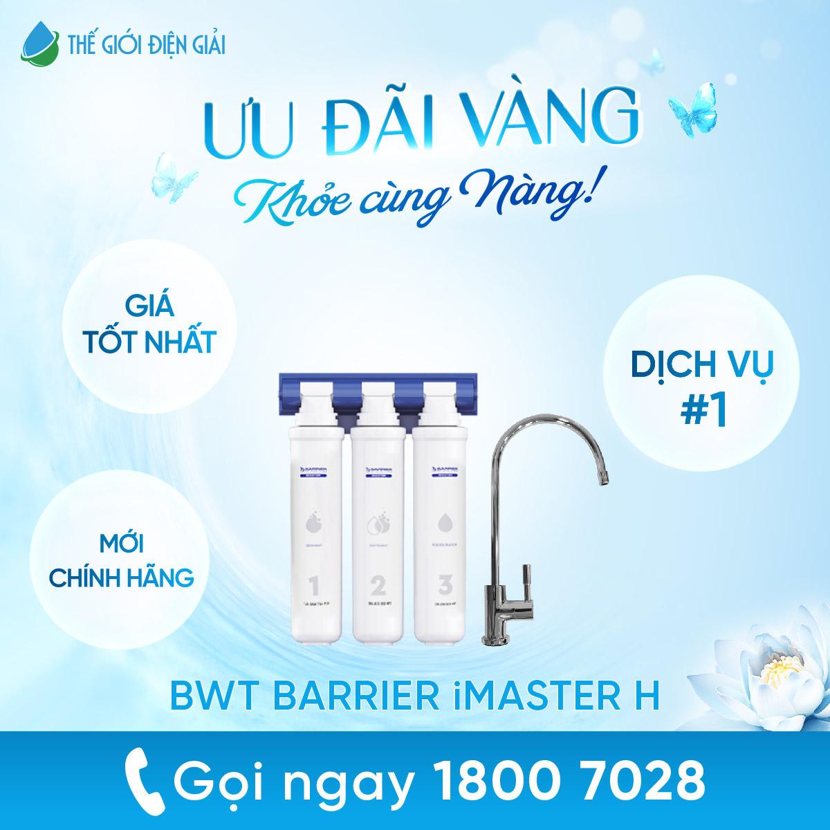 Máy lọc nước BWT Barrier iMaster H khuyến mãi tháng 10