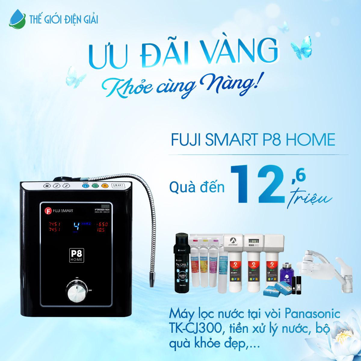 Máy lọc nước iON kiềm Fuji Smart P8 Home