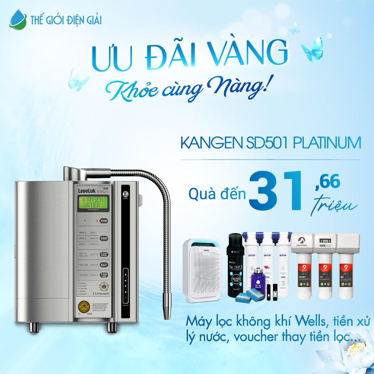 Máy lọc nước Kangen Leveluk SD501 Platinum