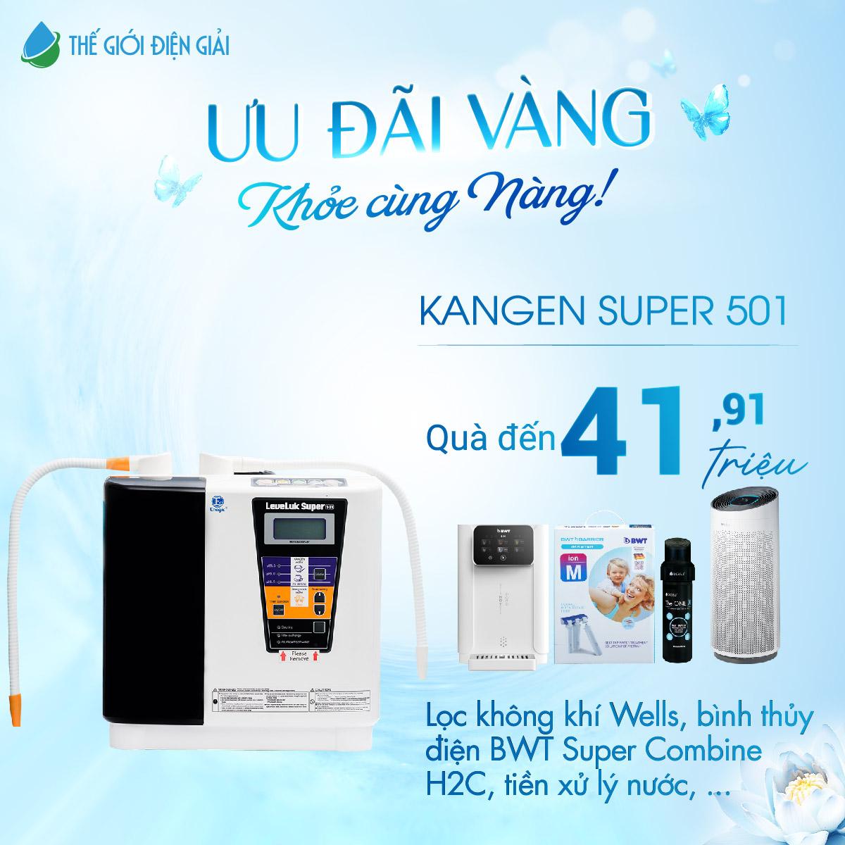 Máy lọc nước iON kiềm Nhật Bản Kangen Leveluk Super 501