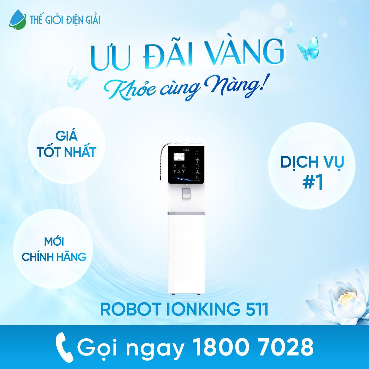 Máy lọc nước điện giải Robot ionKing 511