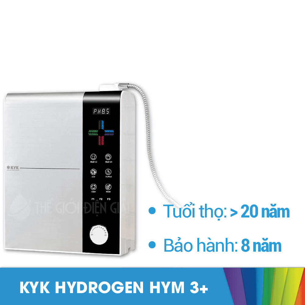 Máy lọc nước điện giải iON kiềm KYK Hydrogen HYM 3+