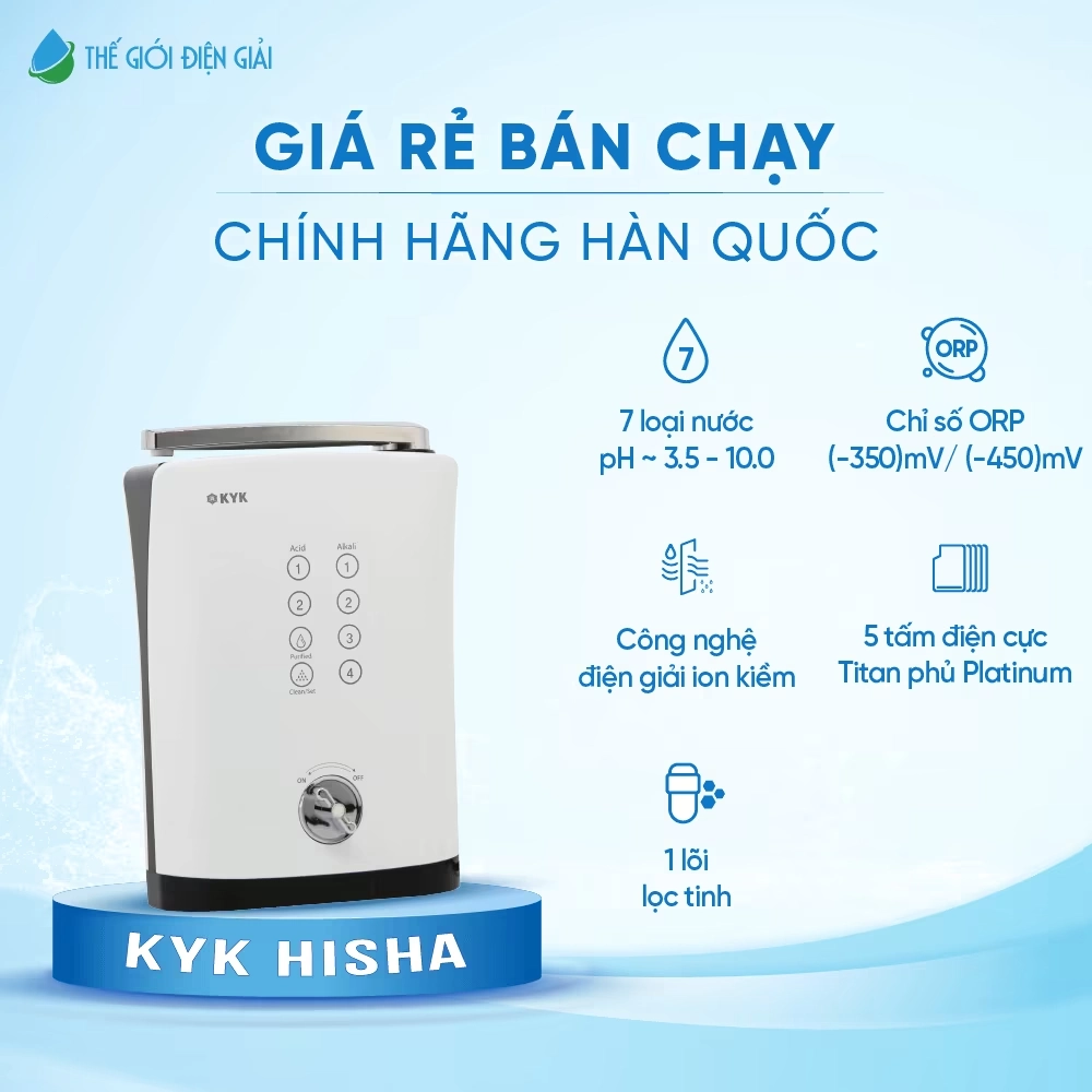 Máy lọc nước iON kiềm Hàn Quốc KYK