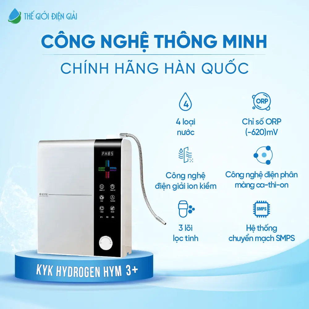Máy lọc nước ion kiềm Hàn Quốc – hiện đại, thông minh và giàu tính năng