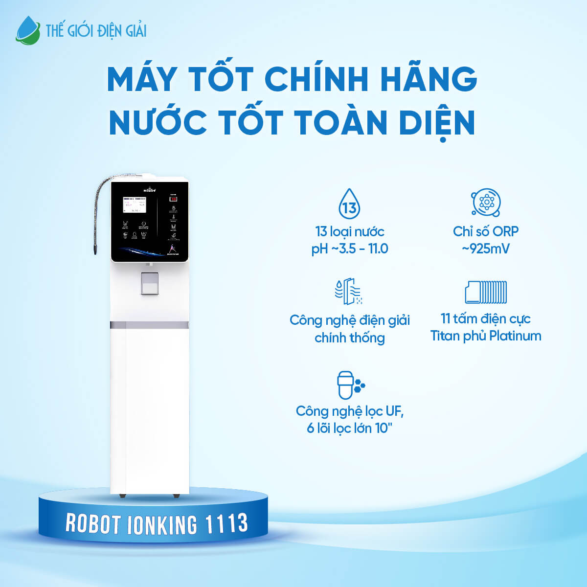 Máy lọc nước ion kiềm thương hiệu Việt – giá tốt, tối ưu cho nguồn nước Việt Nam
