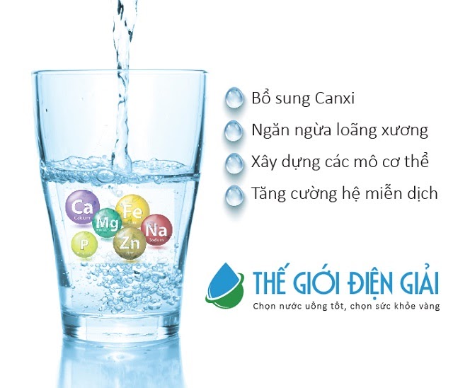Nước ion kiềm giúp bổ sung vi khoáng cho cơ thể