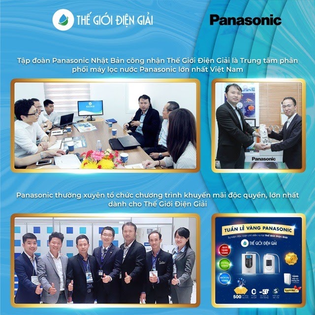 Thế Giới Điện Giải là trung tâm phân phối chính hãng máy lọc nước iON kiềm Panasonic tại Việt Nam