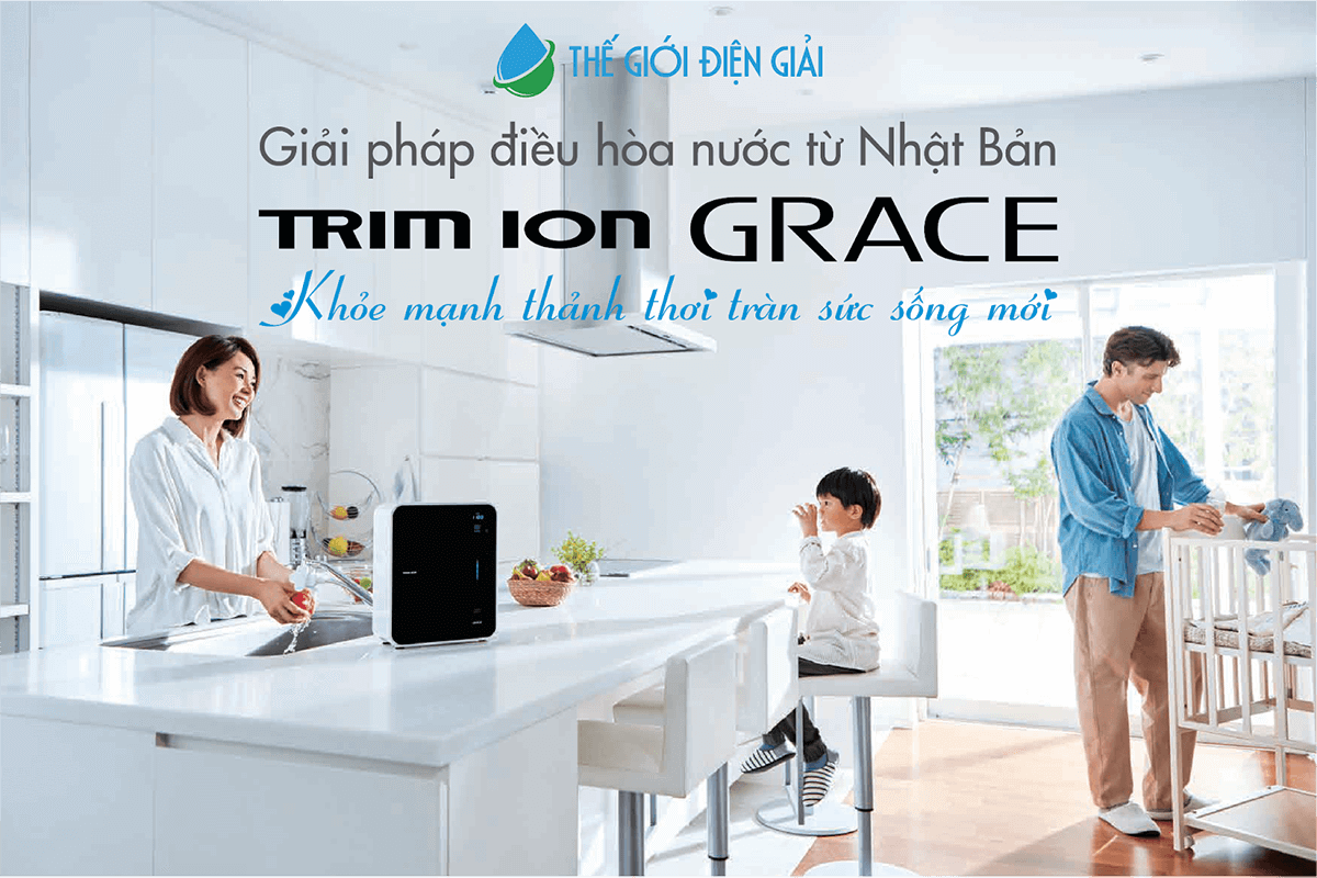 Máy lọc nước ion kiềm Trimion Grace đạt chứng nhận chất lượng
