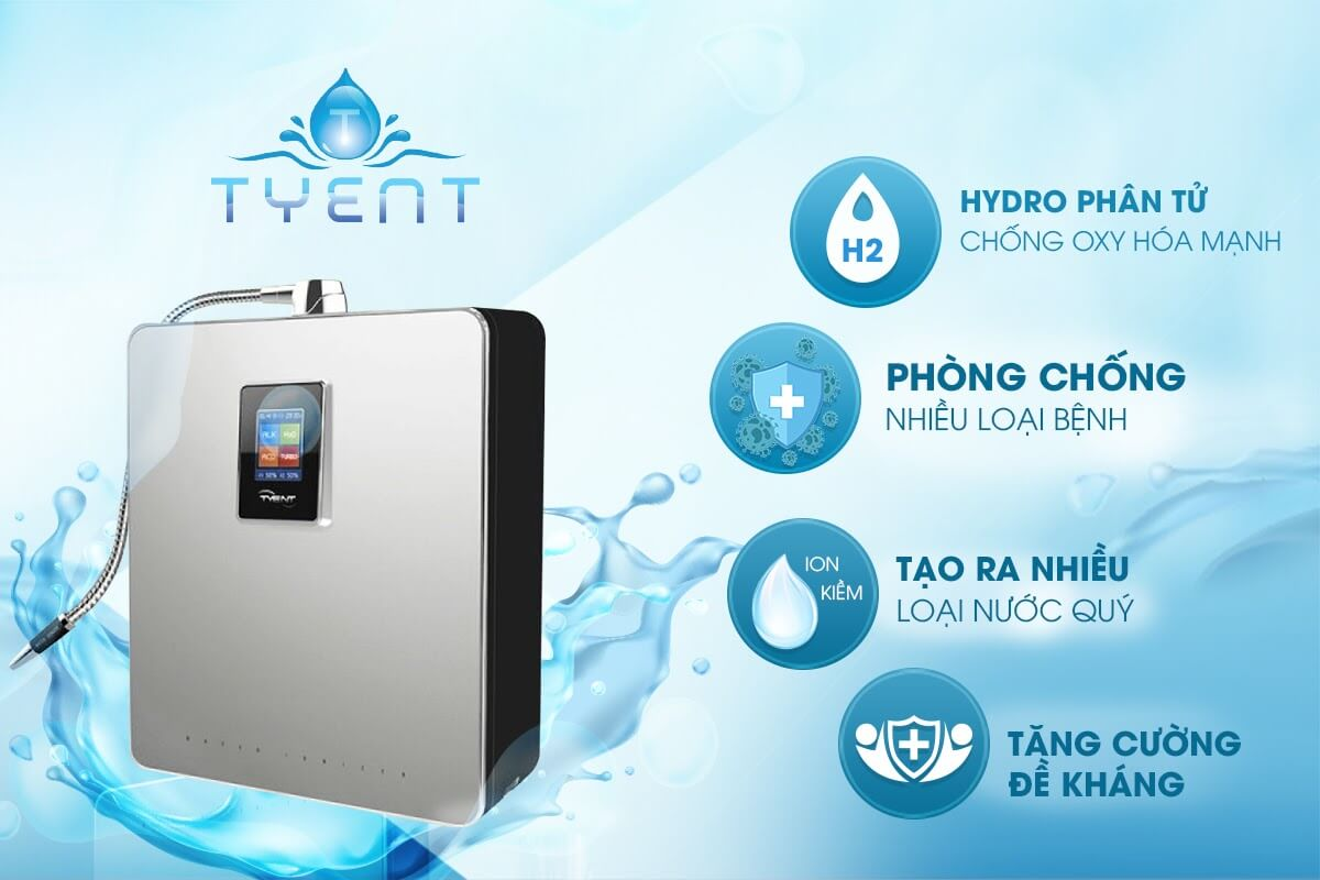 Máy lọc nước ion kiềm Tyent chính hãng tốt cho sức khỏe - Thế Giới Điện Giải