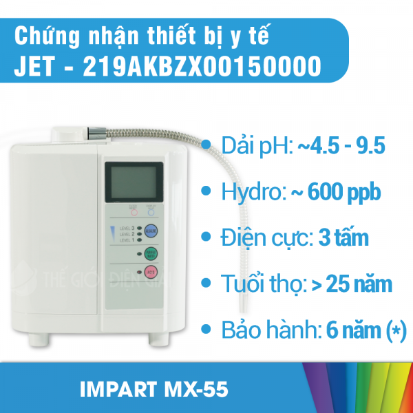 Máy lọc nước ion kiềm Impart Excel-SX (MX-55)