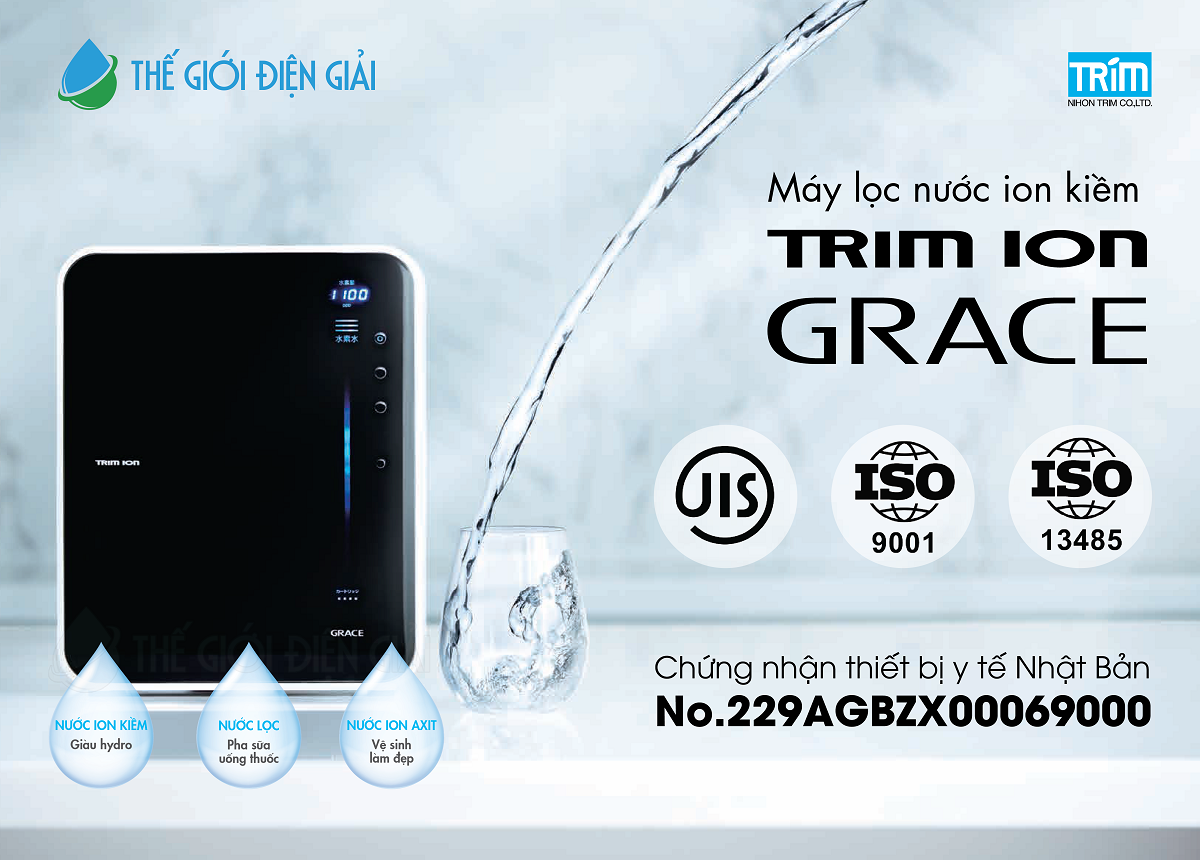 Máy lọc nước ion kiềm Trim iON Grace Nhật Bản giá bao nhiêu và mua ở đâu rẻ nhất?