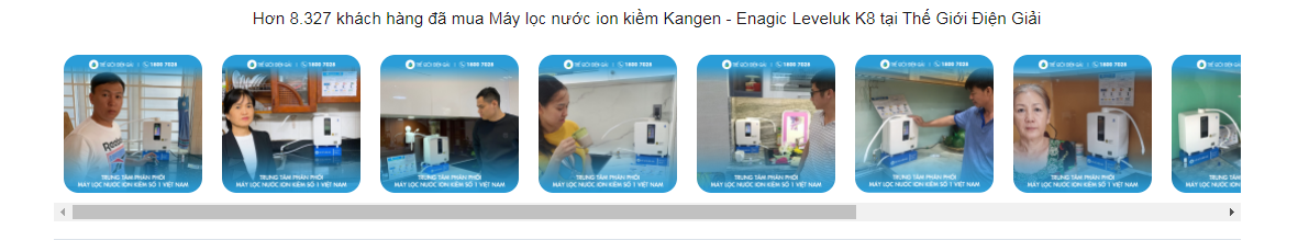 mua máy lọc nước ion kiềm Kangen - Enagic LeveLuk K8 chính hãng nhật bản ở đâu tốt nhất