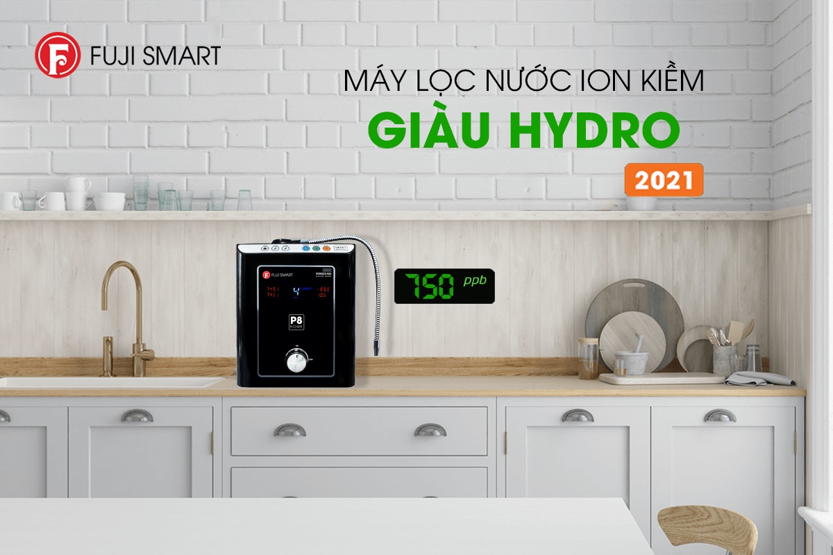 Máy lọc nước ion kiềm Fuji Smart P8 Home giàu Hydro chuẩn thiết bị y tế
