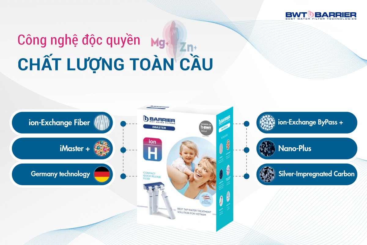 Mua bộ tiền xử lý nước BWT Barrier iMaster ion H ở Tp. HCM, Hà Nội, Đà Nẵng, Cần Thơ giá rẻ nhất