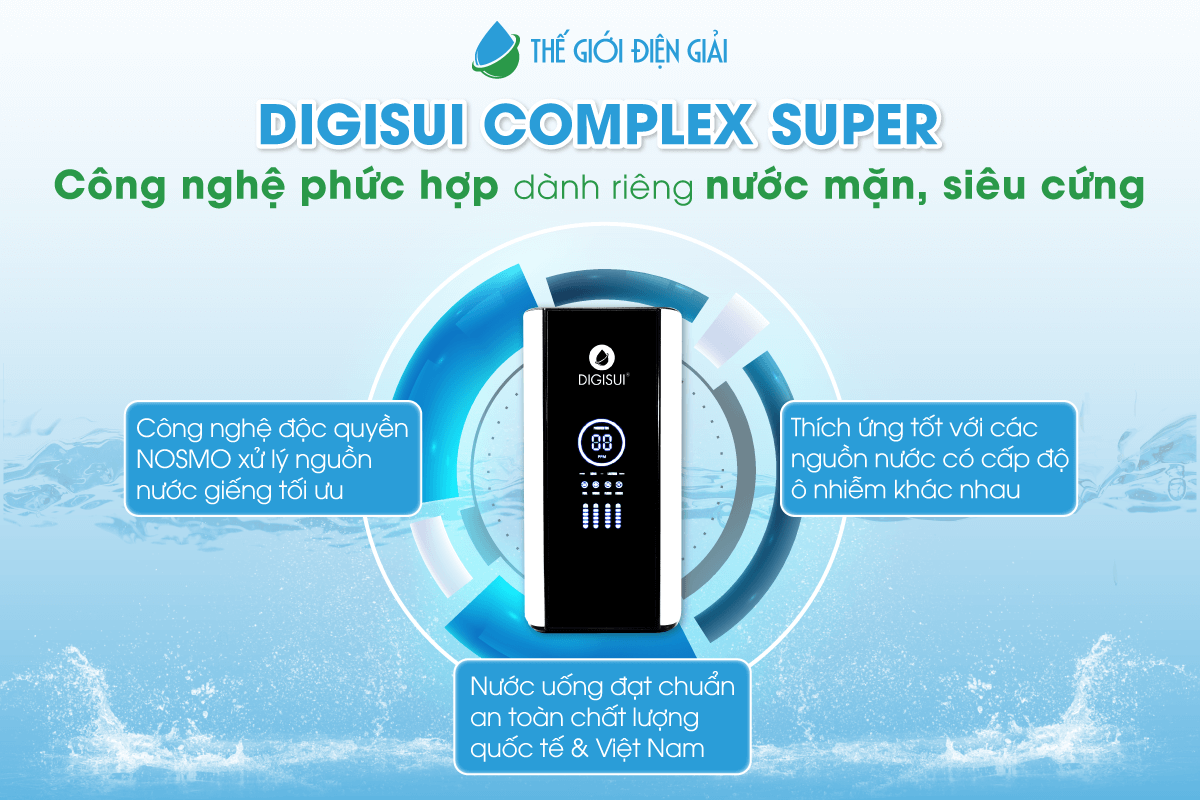 Máy lọc nước DigiSui Complex Super ứng dụng công nghệ độc quyền MOSMO