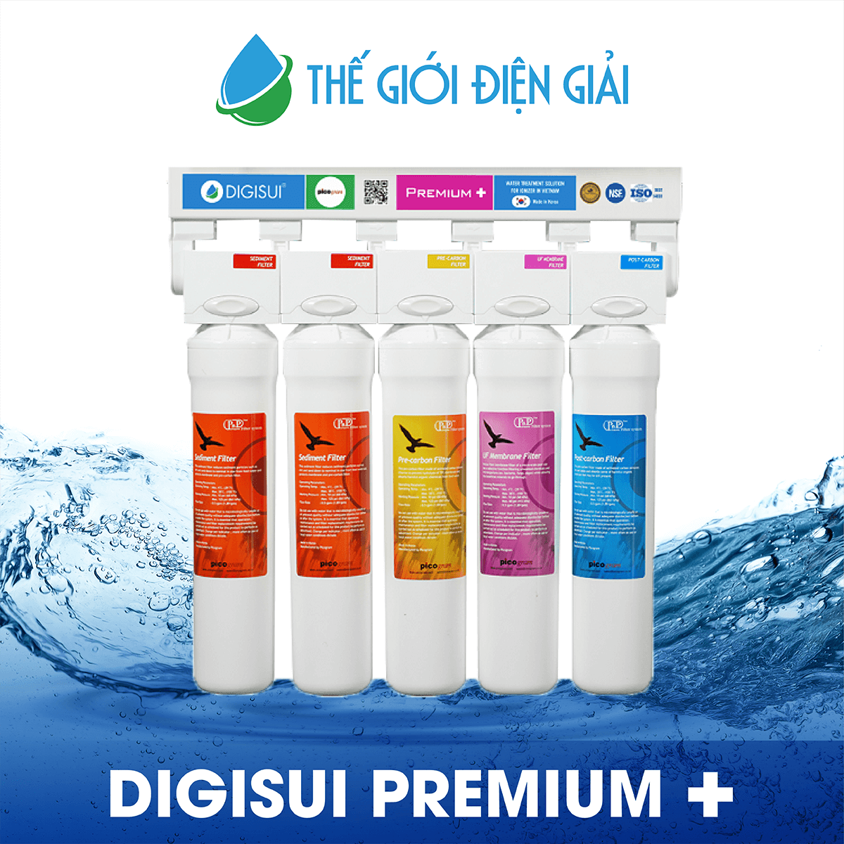  Máy lọc nước DigiSui Premium + được nghiên cứu dành riêng cho Việt Nam