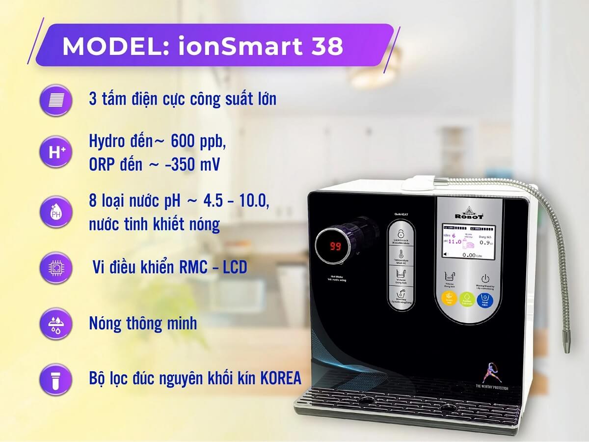 Máy lọc nước ion kiềm Robot ionSmart 38 có tốt không?