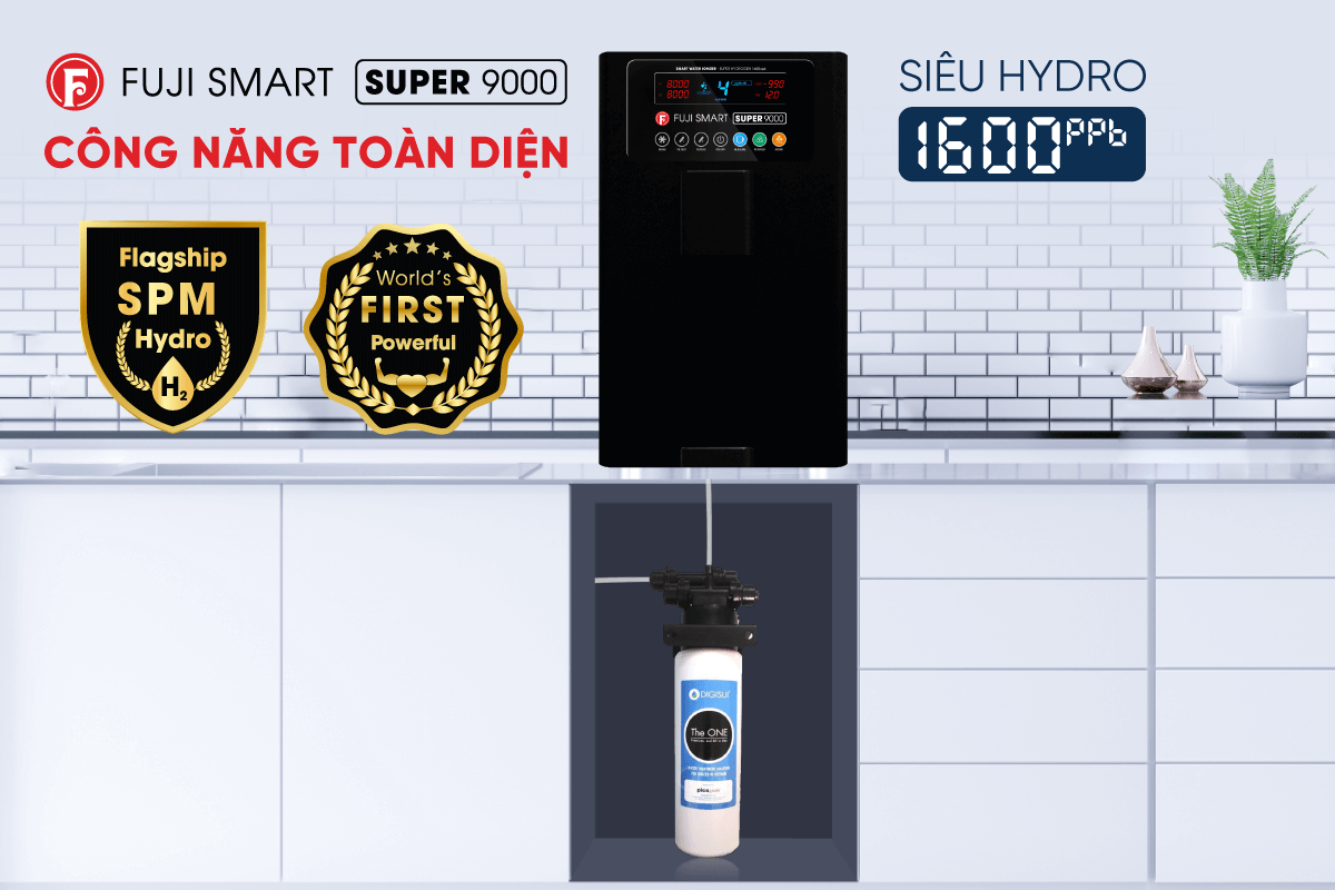 Máy lọc nước iON kiềm Fuji Smart Super 9000 thương hiệu Nhật chính hãng