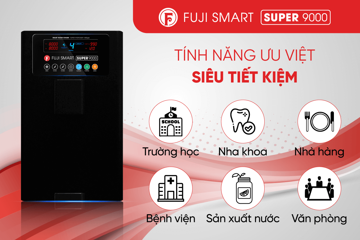 Có nên chọn máy lọc nước iON kiềm Fuji Smart Super 9000 cho doanh nghiệp hay trường học không?