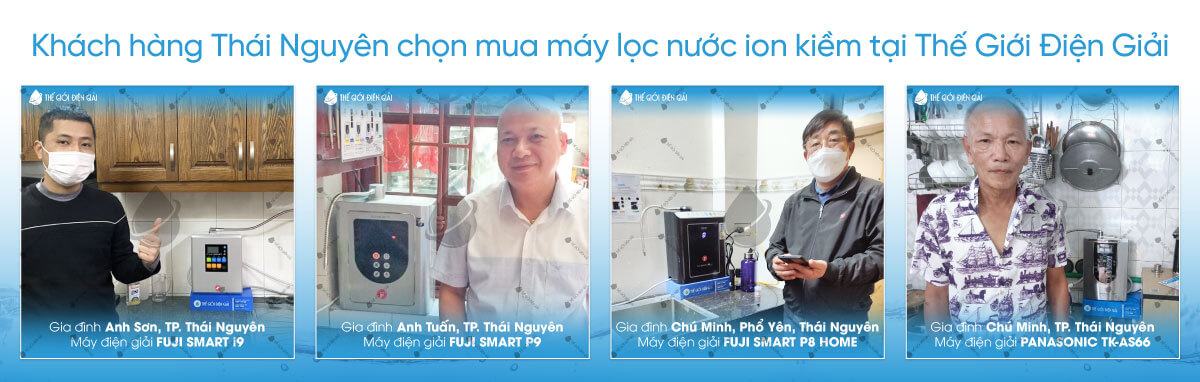 Khách hàng Thái Nguyên chọn mua máy lọc nước ion kiềm tại Thế Giới Điện Giải
