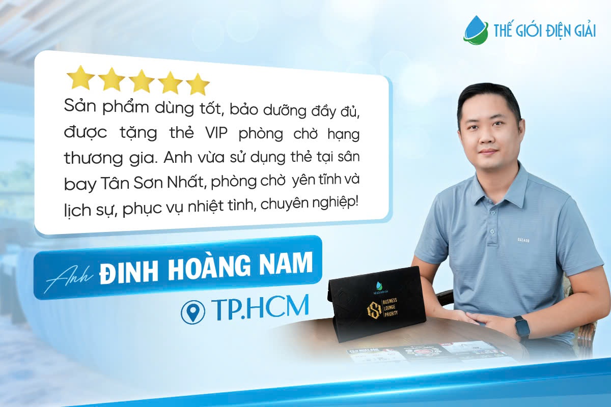 Anh Nam trải nghiệm đặc quyền dịch vụ thương gia tại Thế Giới Điện Giải