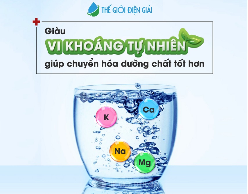 Nước Kangen là gì? Trong nước Kangen vẫn còn giữ lại nhiều khoáng chất như: Ca, Mg, Na. K...