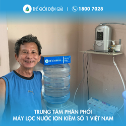 Chú Nguyễn Minh Khoa Quận Tân Bình TP Hồ Chí Minh lắp máy lọc nước ion kiềm Panasonic TK-AS45 chính hãng