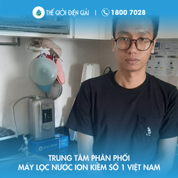 Anh Trần Thanh Tuấn Anh TP Thủ Đức TP Hồ Chí Minh lắp máy lọc nước ion kiềm Panasonic TK-AS45 giàu hydro