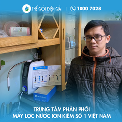 Anh Đặng Ngọc Hưng, Hà Đông, Hà Nội lắp máy lọc nước ion kiềm Fuji Smart K8 Slim