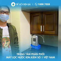 Anh Đoàn Vũ Cường Quận Thanh Xuân TP Hà Nội lắp máy lọc nước ion kiềm Panasonic TK-AS45 tốt cho sức khỏe