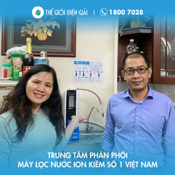 Gia đình chị Đào, Từ Liêm, Hà Nội lắp máy lọc nước ion kiềm Fuji Smart K8 Slim