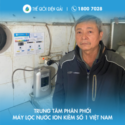 Chú Nguyễn Văn Phấn Huyện Kim Động Tỉnh Hưng Yên lắp máy lọc nước ion kiềm Panasonic TK-AS45 tốt cho sức khỏe