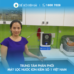 Chị Thảo Quận Phú Nhuận TP Hồ Chí Minh lắp máy lọc nước ion kiềm Fuji Smart K8 tốt cho sức khỏe