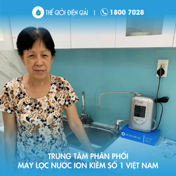 Gia đình chị Hương Phường Thắng Tam TP Vũng Tàu lắp máy lọc nước ion kiềm Panasonic TK-AS45 tốt cho sức khỏe