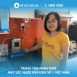 Gia đình anh Khánh Quận 9 TP Hồ Chí Minh lắp máy lọc nước ion kiềm Panasonic TK-AS45 chính hãng