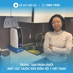 Chị Kim, Ba Đình, Hà Nội lắp máy lọc nước ion kiềm Fuji Smart K8 Slim
