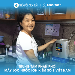 Chị Liên, quận 8, Tp. Hồ Chí Minh lắp máy lọc nước ion kiềm Fuji Smart i9