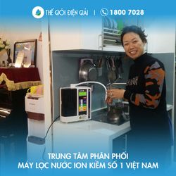 Gia đình anh Hòa Hà Nội lắp máy lọc nước ion kiềm Kangen - Enagic LeveLuk SD501 tốt cho sức khỏe