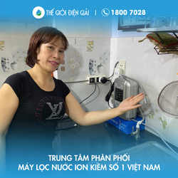 Gia đình anh Phan Văn Hoàng Quận Bình Thạnh TP Hồ Chí Minh lắp máy lọc nước ion kiềm Panasonic TK-AS45 tốt cho sức khỏe