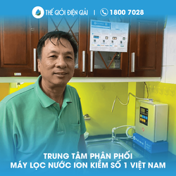 Chú Phạm Trọng Hiền, quận Tây Hồ, Hà Nội lắp máy lọc nước ion kiềm Fuji Smart i9 chính hãng