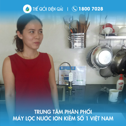 Gia đình anh Phong tỉnh Tây Ninh lắp đặt máy lọc nước ion kiềm Mitsubishi Cleansui EU301 âm bồn