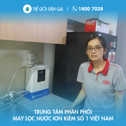 Gia đình anh Đoàn, quận 2, Tp. Hồ Chí Minh lắp máy lọc nước ion kiềm Fujiiryoki HWP-77 chính hãng