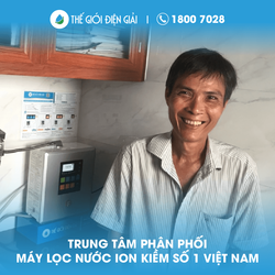 Gia đình cô Nguyễn Thị Minh Thủy, quận Gò Vấp, Tp. Hồ Chí Minh lắp máy lọc nước ion kiềm Fuji Smart i9 tốt cho sức khỏe