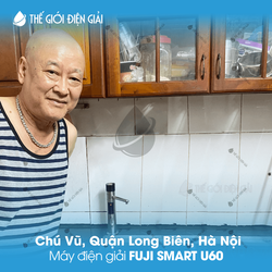 Chú Vũ, Q.Long Biên, Hà Nội lắp máy lọc nước ion kiềm Fuji Smart U60 vòi rời tốt cho sức khỏe