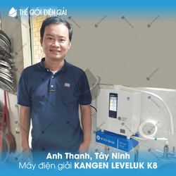 Anh Thanh, Tây Ninh lắp máy lọc nước ion kiềm Kangen - Enagic LeveLuk K8 Nhật Bản chính hãng