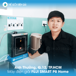 Gia đình anh Thưởng, quận 12, thành phố Hồ Chí Minh lắp máy lọc nước ion kiềm Fuji Smart P8 Home chính hãng
