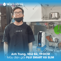 Anh Trung, Nhà Bè, TP.HCM lắp máy lọc nước ion kiềm Fuji Smart K8 Slim giá rẻ