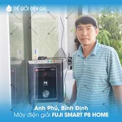 Anh Phú, Bình Định lắp đặt máy lọc nước ion kiềm Fuji Smart P8 Home chính hãng giá rẻ nhất