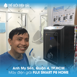 Anh My Sên, Q.4, TP.HCM lắp đặt máy lọc nước ion kiềm Fuji Smart P8 Home giá rẻ