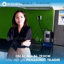 Chị Ái, Nhà Bè, Tp.Hồ Chí Minh lắp máy lọc nước ion kiềm Panasonic TK-AS45 chính hãng